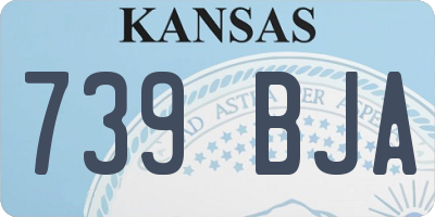 KS license plate 739BJA