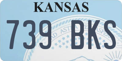 KS license plate 739BKS