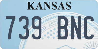 KS license plate 739BNC