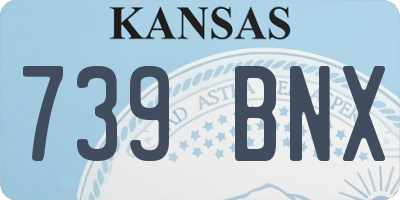 KS license plate 739BNX