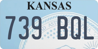 KS license plate 739BQL