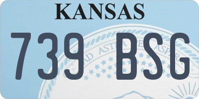 KS license plate 739BSG