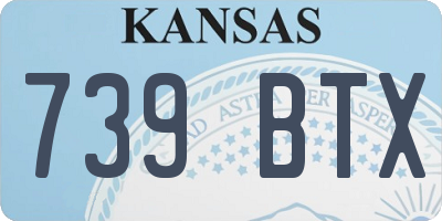 KS license plate 739BTX