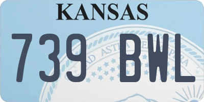 KS license plate 739BWL