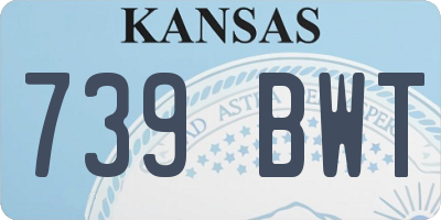 KS license plate 739BWT