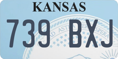 KS license plate 739BXJ