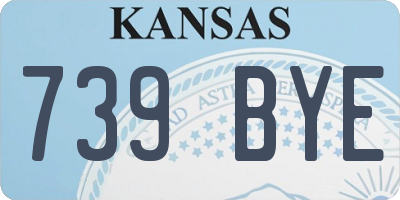 KS license plate 739BYE