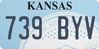 KS license plate 739BYV