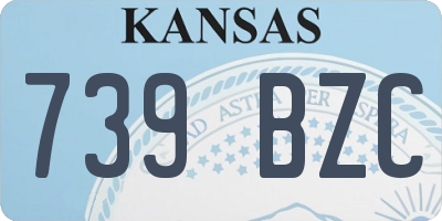 KS license plate 739BZC