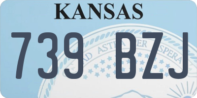 KS license plate 739BZJ