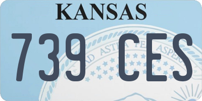 KS license plate 739CES