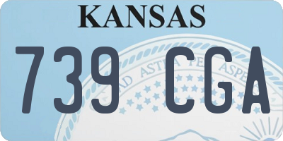 KS license plate 739CGA