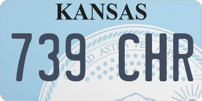 KS license plate 739CHR