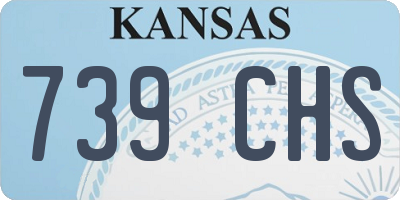 KS license plate 739CHS