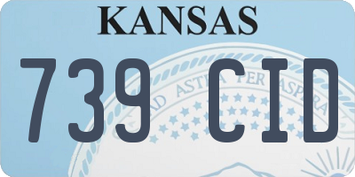 KS license plate 739CID