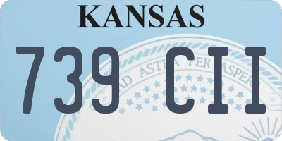 KS license plate 739CII