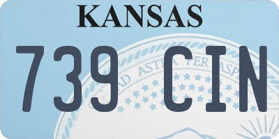 KS license plate 739CIN