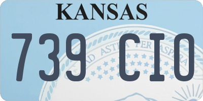 KS license plate 739CIO