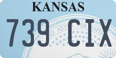 KS license plate 739CIX