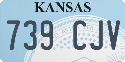 KS license plate 739CJV