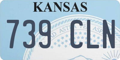KS license plate 739CLN