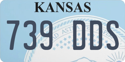 KS license plate 739DDS