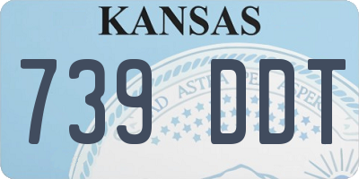 KS license plate 739DDT