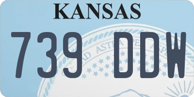 KS license plate 739DDW