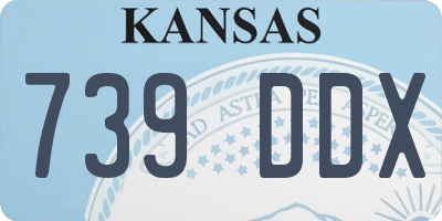 KS license plate 739DDX