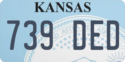 KS license plate 739DED