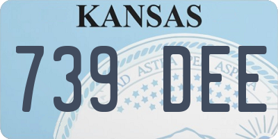 KS license plate 739DEE
