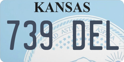 KS license plate 739DEL