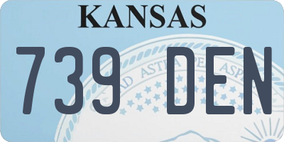 KS license plate 739DEN