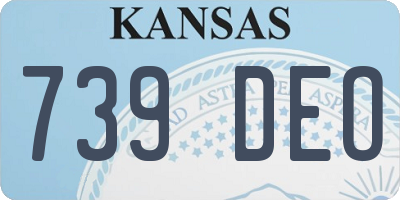 KS license plate 739DEO