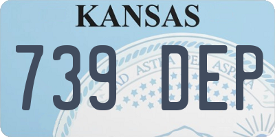 KS license plate 739DEP