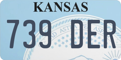 KS license plate 739DER