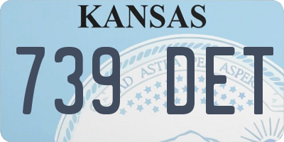 KS license plate 739DET