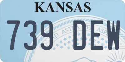 KS license plate 739DEW