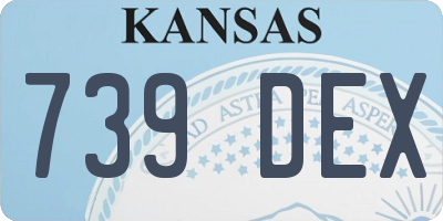 KS license plate 739DEX