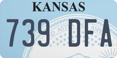 KS license plate 739DFA