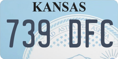 KS license plate 739DFC
