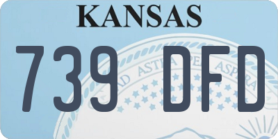 KS license plate 739DFD