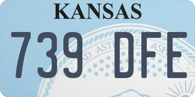 KS license plate 739DFE
