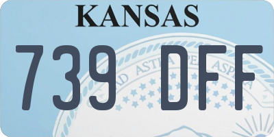 KS license plate 739DFF