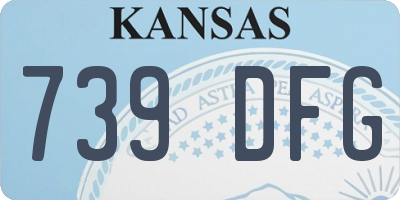 KS license plate 739DFG