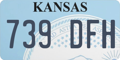 KS license plate 739DFH