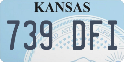 KS license plate 739DFI