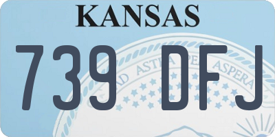 KS license plate 739DFJ