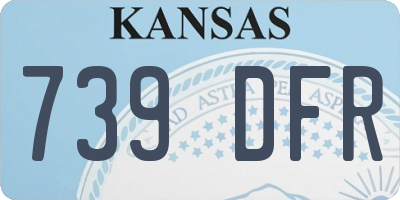 KS license plate 739DFR