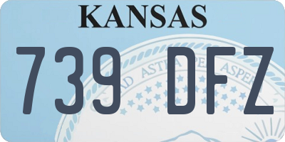 KS license plate 739DFZ